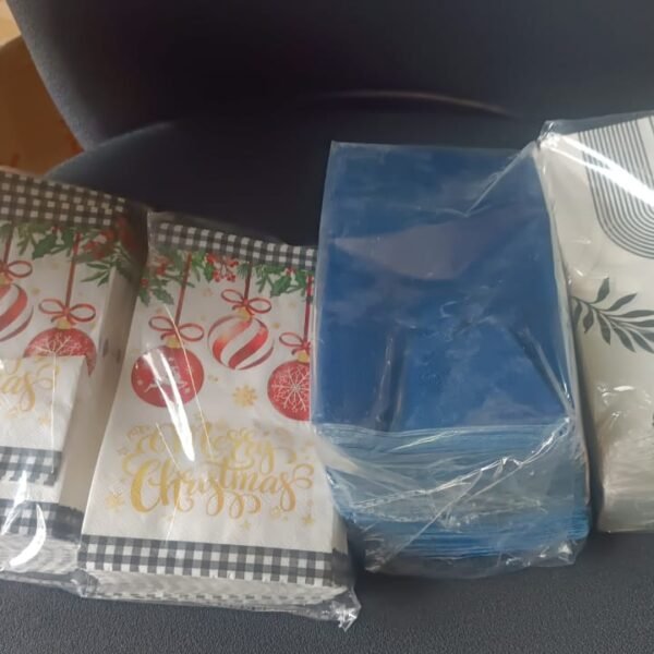 Multi-Color & Printed Disposable Food Wrapping Paper Set (10 Pc)