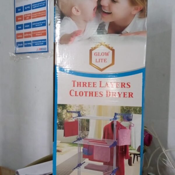 Heavy Duty Stainless Steel 3 Layer Foldable Cloth Drying Stand (1 Set / With Color Box)