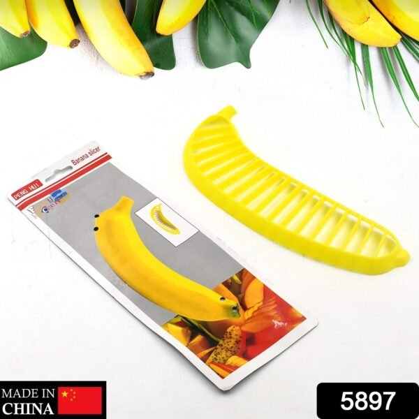 Banana Slicer- for Fruit Salads Handle Plastic Banana Fruit Slicer Cutter Chopper