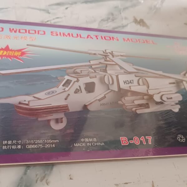 3D Wooden Aircraft Puzzle DIY Assembly Kit (Mix Design – 1 Set)