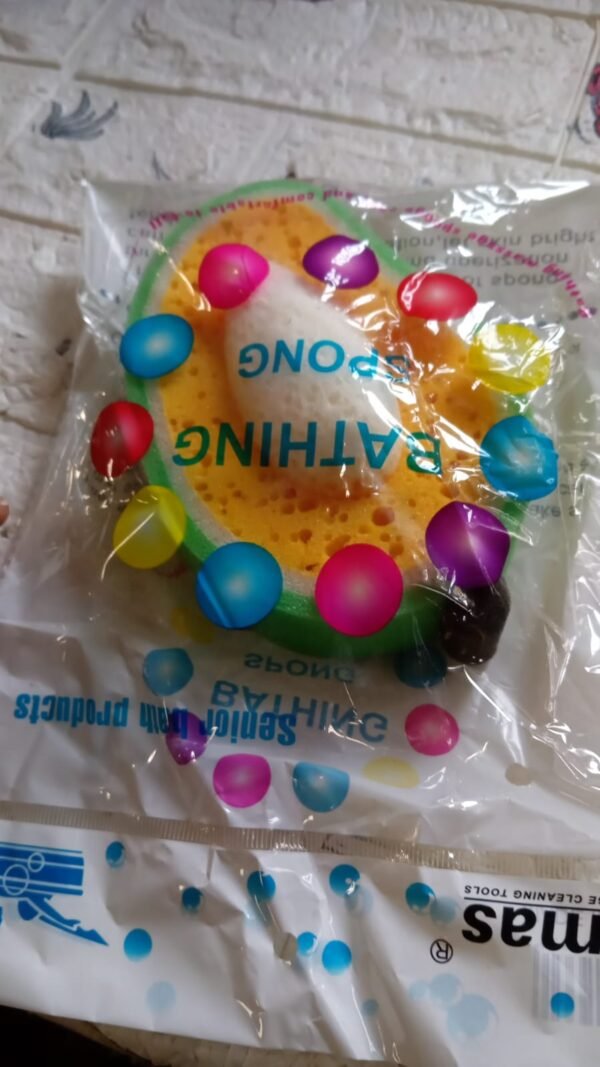 c589ed75-cdd3-4fd0-a84d-e7272b1e52de.jpg Multipurpose Mango Dish Sponge: Cleans Kitchen & Bath (Soft & Durable, 1 Pc)