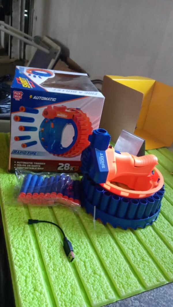 Amazing Toy Gun, Electric Gun for Children, 28 Soft Bullets for Youth Safety