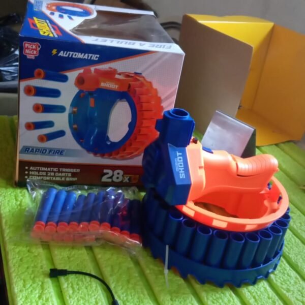 Amazing Toy Gun, Electric Gun for Children, 28 Soft Bullets for Youth Safety