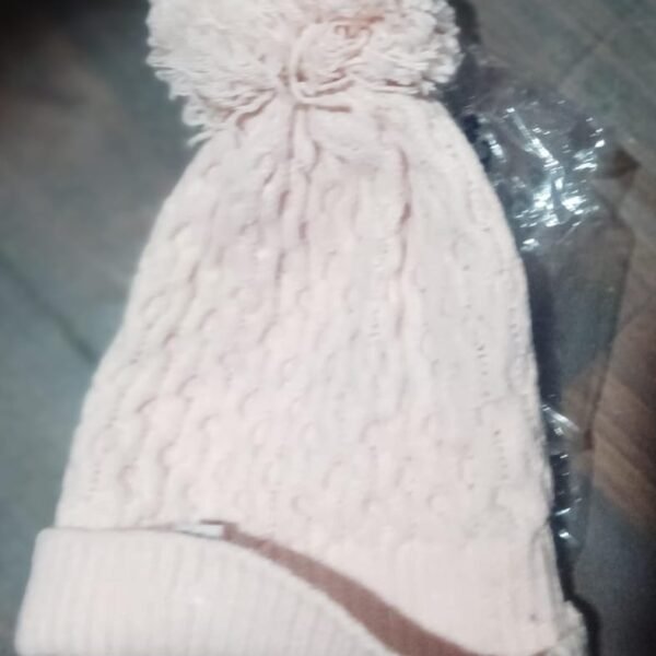 Soft Winter Cap, Woolen Inside Fur Beanie Cap (1 Pc / Mix Design & Color)