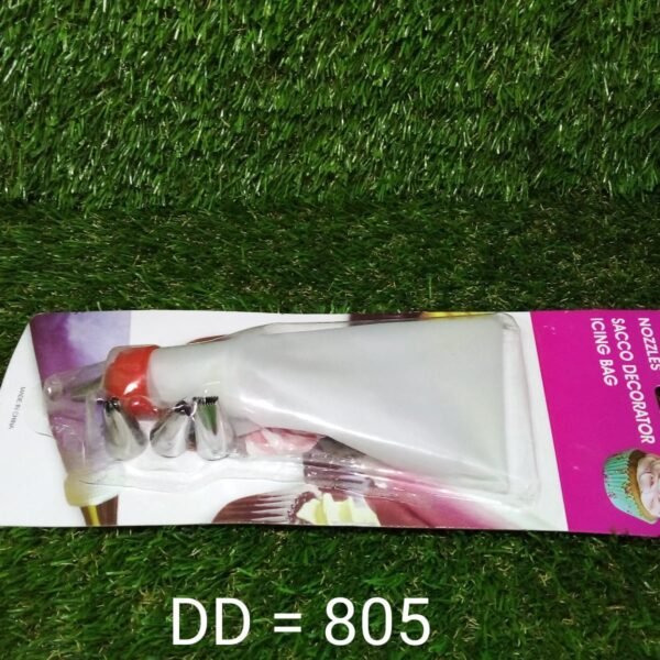 Cake Decorating Nozzle with Piping Bag Stainless Steel Piping Cream Frosting Nozzles