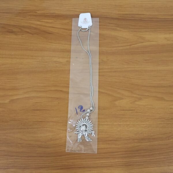 c70f86cb-bc98-4b20-b555-b30ddc52f7e5.jpg Oxidised Silver Finish Krishna Flute Pendant Necklace (1 Pc)