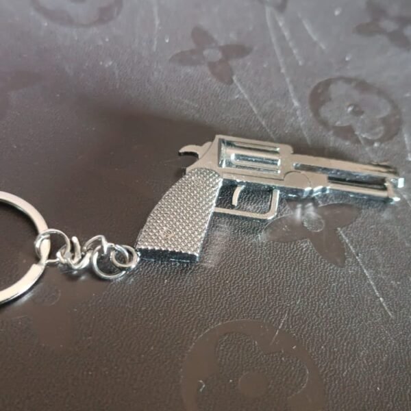 Gun Keychain Metal Weapon Key Rings Pendant for Men,(1 Pc / Mix Design)