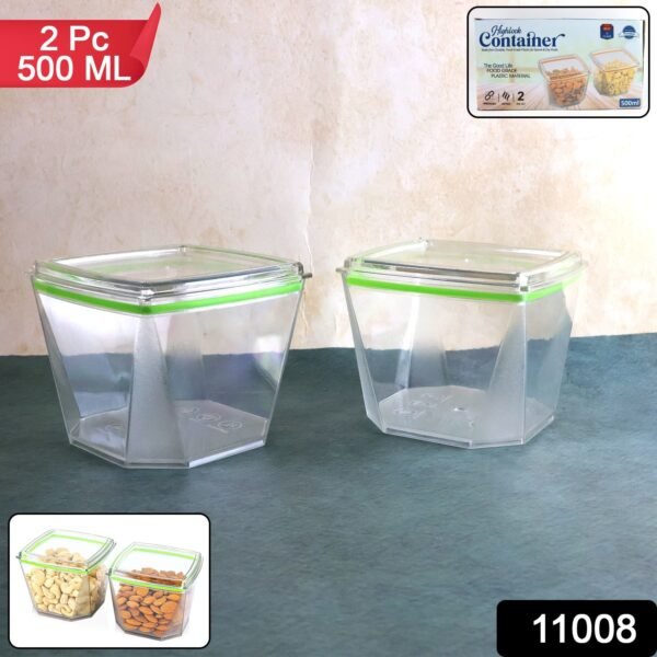 Food Storage Container Set with Leak-Proof Lid (500 ML / 2 Pc)
