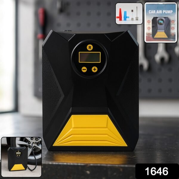 c8136d6b-8117-41e7-9f99-86edc501ea3a.jpg Mini Digital Portable Car Tyre Air Compressor - (1 Pc)