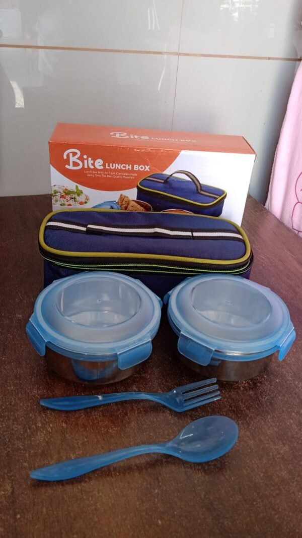 c883288d-fca1-465e-a02f-dd5147f0e301.jpg Bite Lunch Box, with Insulated Fabric Lunch Bag & Plastic Spoon, Fork