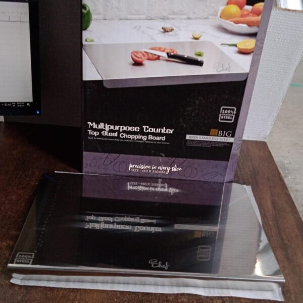 Premium Stainless Steel Anti-Bacterial Chopping Board for Kitchen (1 Pc)