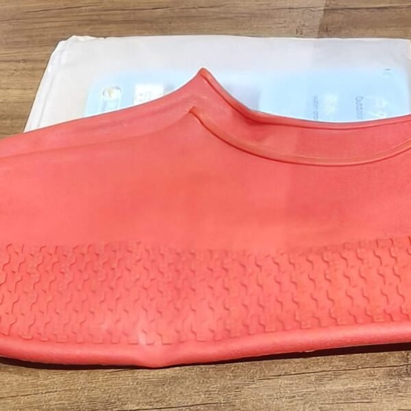 c8b4836f-204f-43ad-8e9f-bc814ab4a15c.jpg Orange Non-Slip Silicone Rain Reusable Anti skid Waterproof Fordable (1 Pair)