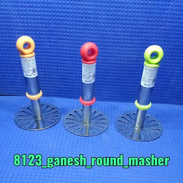 Ganesh Potato / Pav Bhaji Masher with Plastic Handle, Silver & Plastic
