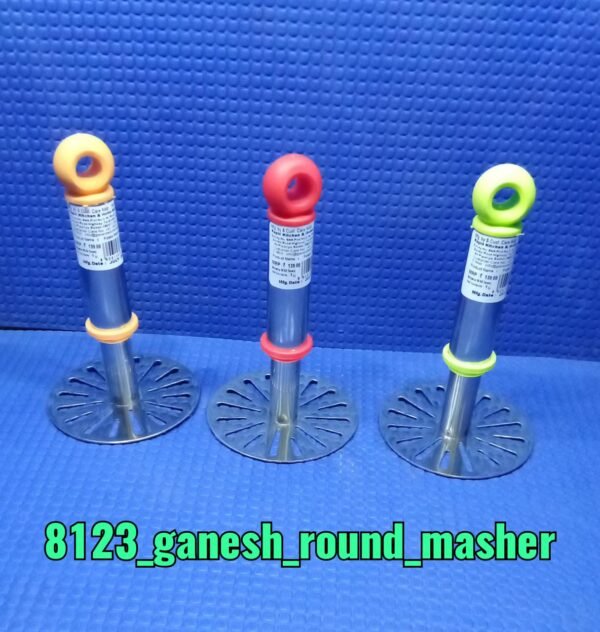 Ganesh Potato / Pav Bhaji Masher with Plastic Handle, Silver & Plastic