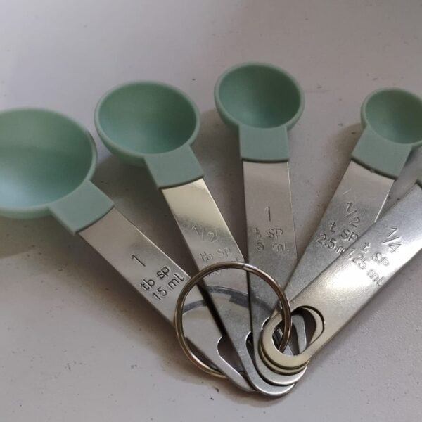Stainless Steel and Plastics Measuring Spoon (Set of 5 Pc)