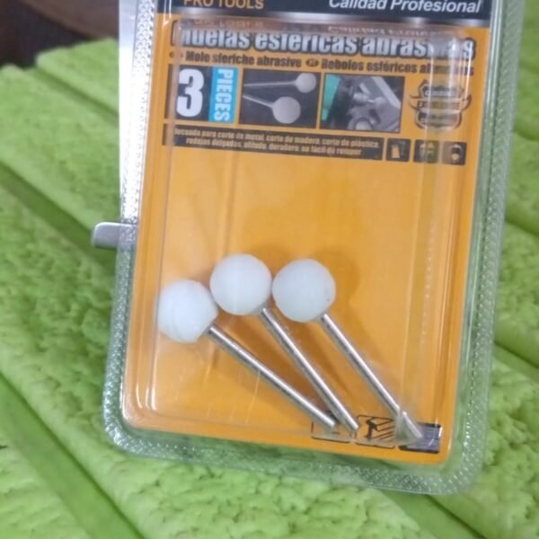 Abrasive Mounted Grinding Stone Spherical Head Wheel Abrasive Tools (3 Pcs)