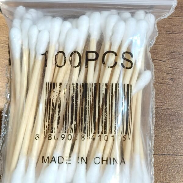 Eco-Friendly Wooden Cotton Ear Buds (1 pkt / 100 Pcs Approx)