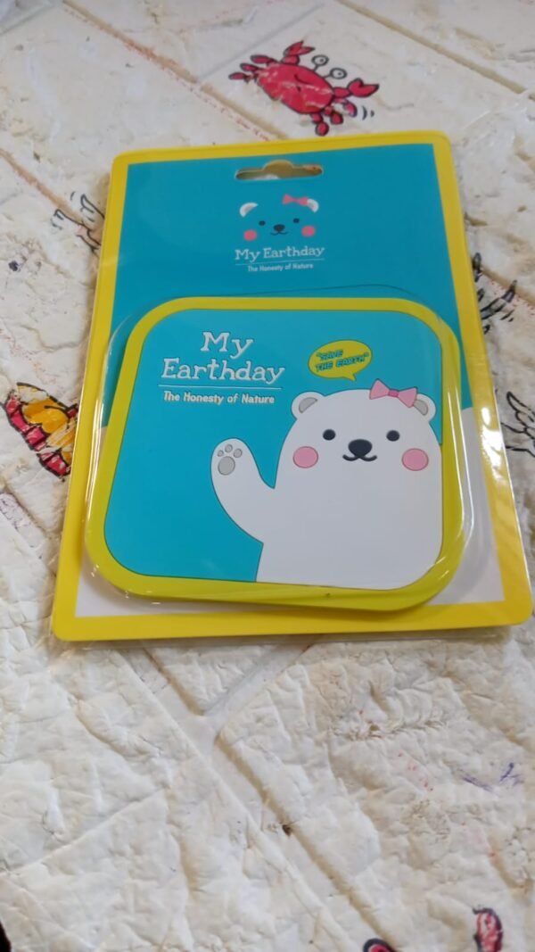 Non Slip Square Cartoon Silicone Coasters for Tea Coffee Cups Mugs  1 Pc