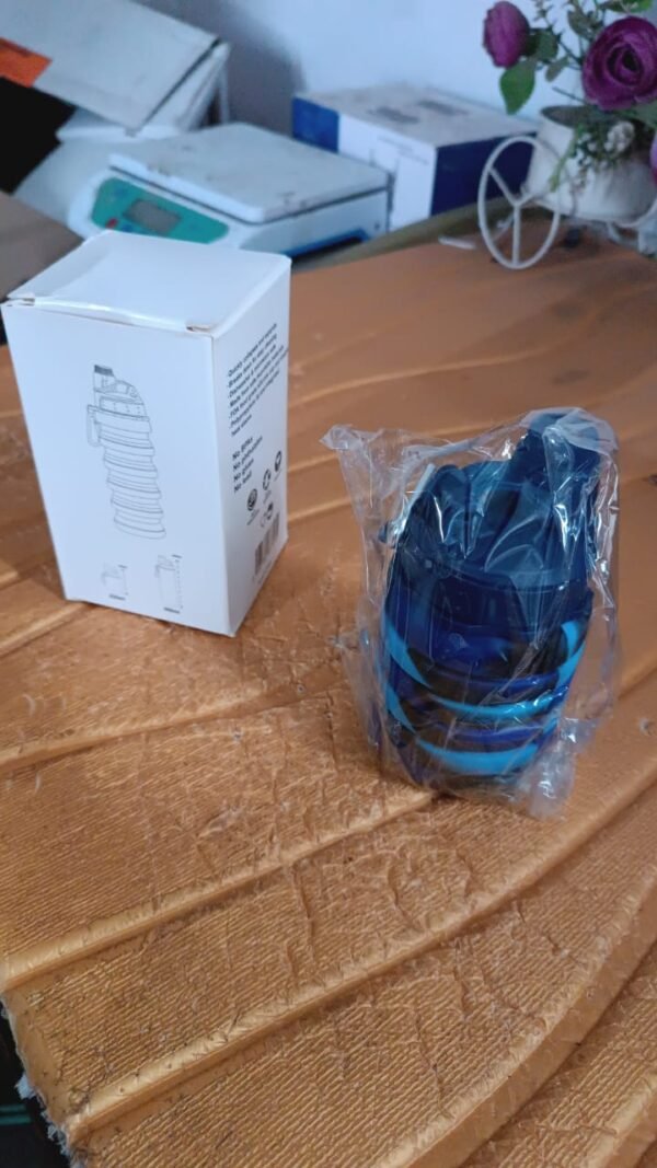 ca3ef364-cf26-4463-9783-b05e46f8ae37.jpg Silicone Foldable Water Bottle (1 Pc / 24 cm Foldable / 500 ML)