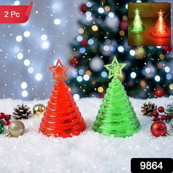 Premium LED Spiral Christmas Tree Decorative Night Lamp Set
