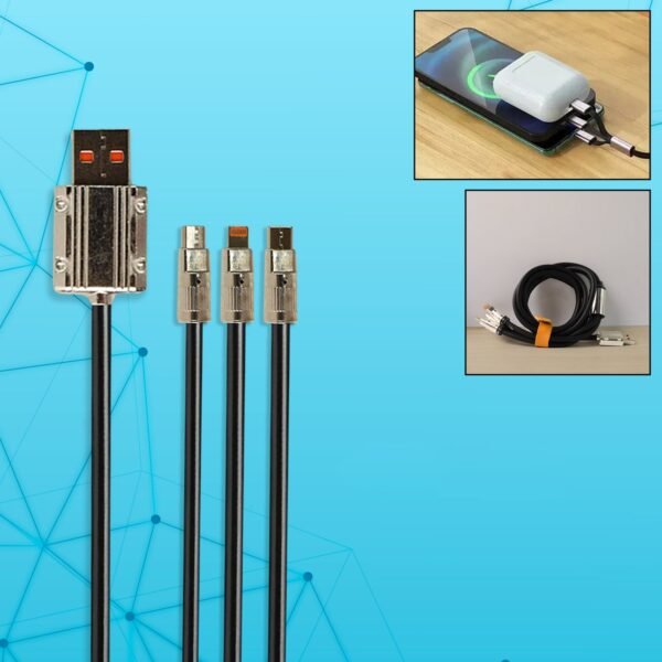 cable-01.jpg 3 in 1 Multi Super Fast Charging Cable (1 Pc / 2 Mtr.)