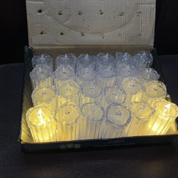 24 Pc Flameless and Smokeless Decorative Melting Candles