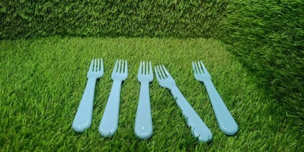 cbd99205-3228-420d-82a5-cbf7a2e1fec7.jpg Reusable Heavy Weight Plastic Forks Serving Fork Set for Kitchen Travel Home 5 Pc
