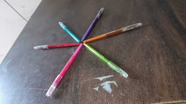 Multi Colour Gel Pen Set, Set of 6 Colours (6 Pcs Set)