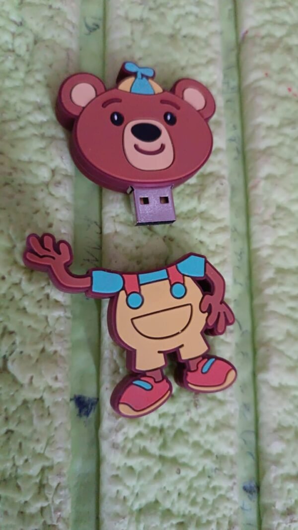 Portable Cartoon Silicone USB Pen Drive (15 GB Baby Rhymes Song / 1 Pc)