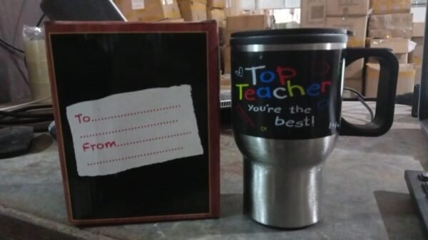 Stainless Steel Insulated Travel Mug - Double-Walled Vacuum Cup Lid & Handle, Tumbler