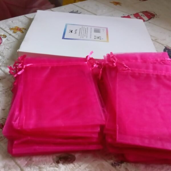 Organza Drawstring Gift Bags – Small Mesh Pouches for Weddings (50 Pcs)