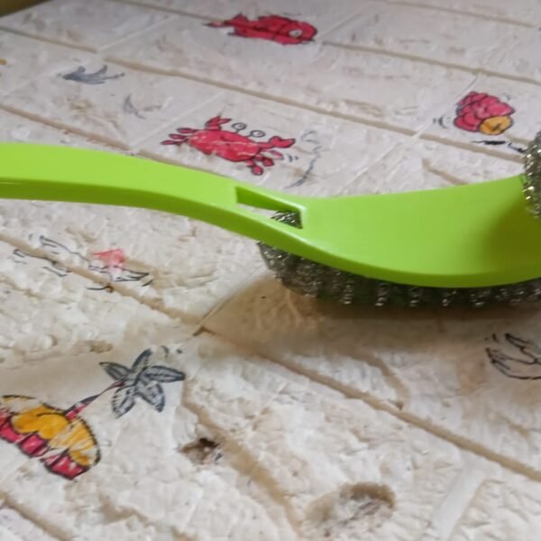 Wire Kitchen Washing Brush Set – Plastic & Bend Handle Brush (Set of 2)