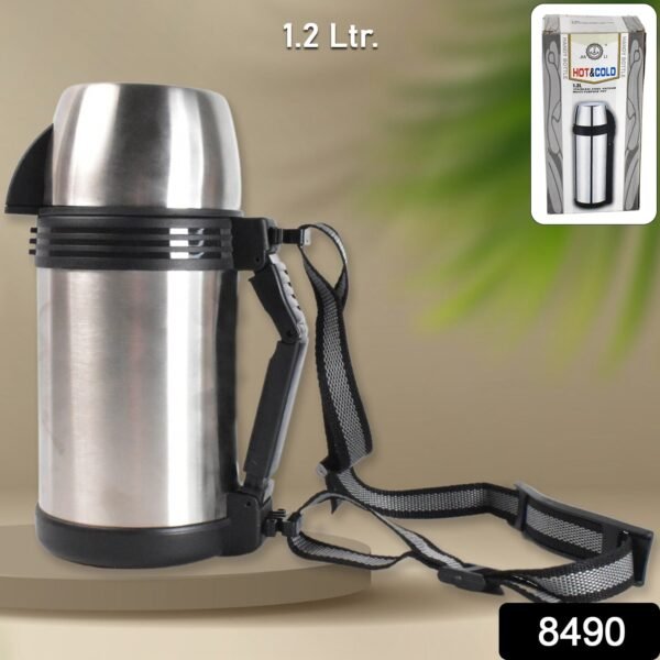 cfe1445e-924b-44dd-97e9-122da3b89816.jpg Portable Stainless Steel Coffee Tea Vacuum Flask Bottle (1200ml / 1.2L / 1 Pc)