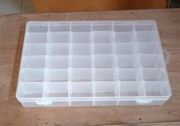 cfe3ef38-bf6a-47e7-a59a-b305eae7eaa2.jpg 36 Grids Clear Plastic Organizer Box with Dividers Jewellery Storage Box 1 Pc