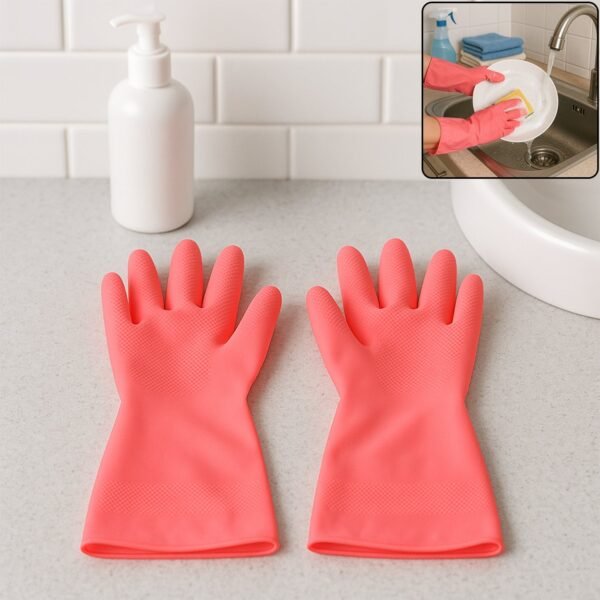 cleaning-gloves-01_0af1b4d2-fa2e-4300-bae4-3a2b9157a4b2.jpg Reusable Waterproof Household Cleaning Gloves (45gm / 1 Pair)