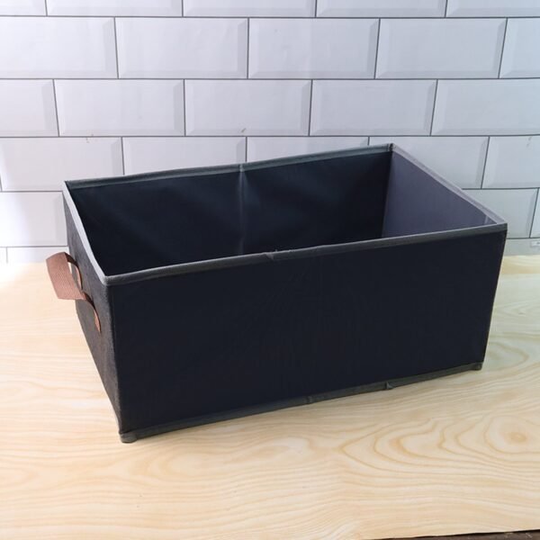 cloth-organizer-storage-box-05.jpg Foldable Rectangular Storage Box with Handle (46x28 cm / 1 Pc)