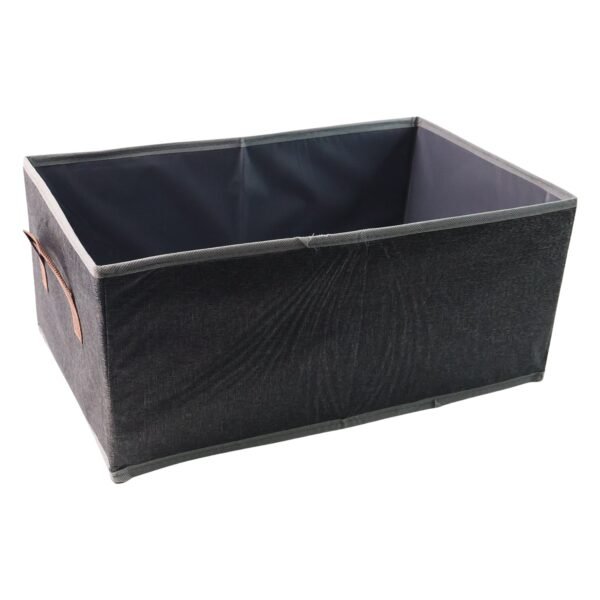 cloth-organizer-storage-box-07.jpg Foldable Rectangular Storage Box with Handle (46x28 cm / 1 Pc)