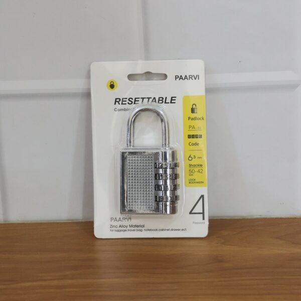 codelock-live.jpg Heavy-Duty 4-Digit Resettable Combination Padlock (1 Pc)