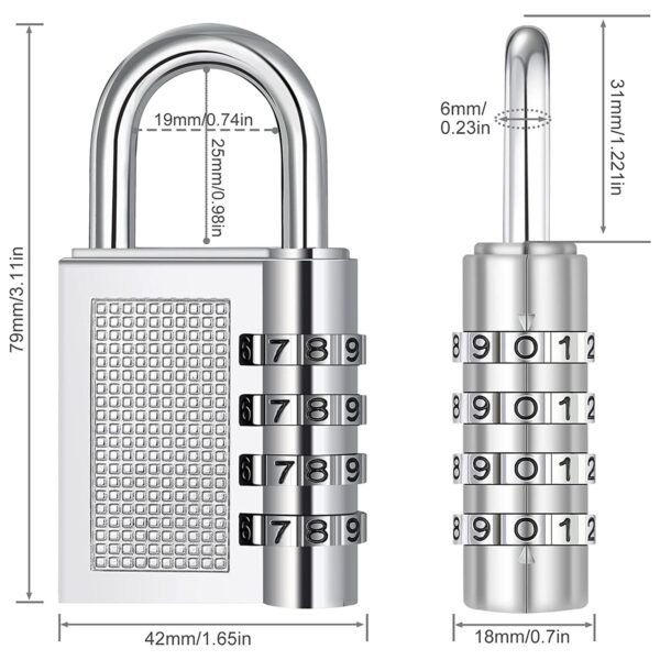 codelock-size.jpg Heavy-Duty 4-Digit Resettable Combination Padlock (1 Pc)