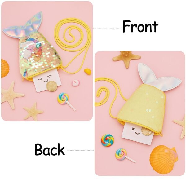 Mermaid Tail Shaped Kids Sling Bag - (1 Pc)