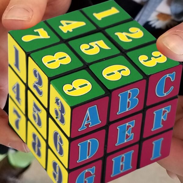 Alpha Numeric Cube for Educational & Entertaining Use by Kids and Adults