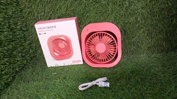 Portable USB Fan Rechargeable 2-Speed 180° Rotating Quiet Personal Fan