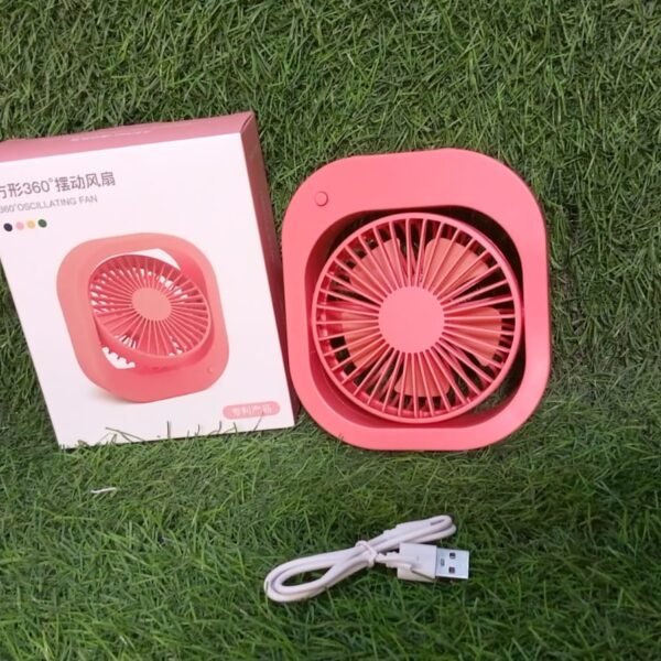 Portable USB Fan Rechargeable 2-Speed 180° Rotating Quiet Personal Fan
