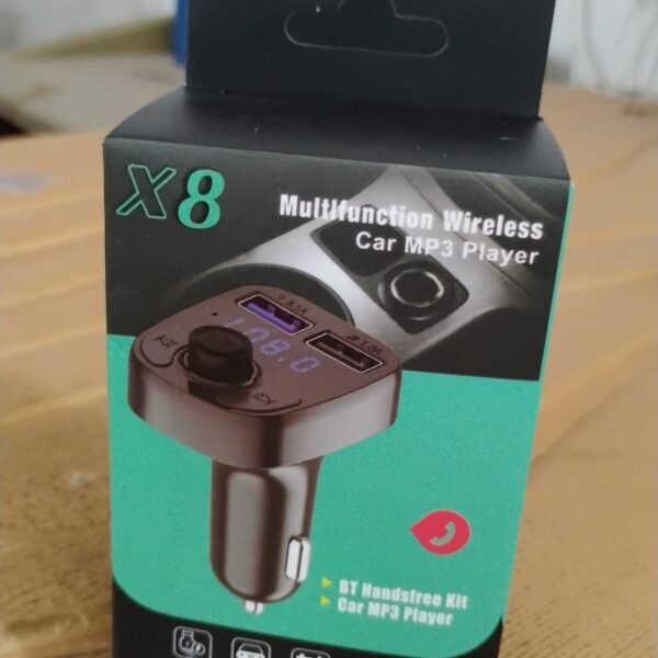 CAR-X8 Bluetooth FM Transmitter Kit with Dual USB Fast Charger