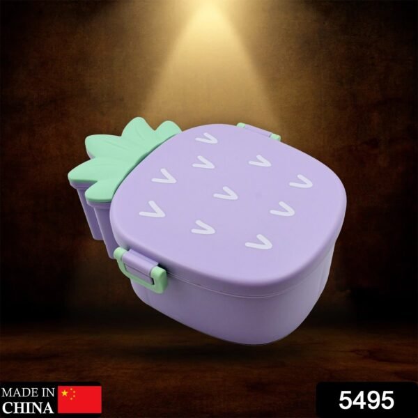 Pineapple Shaped Lunch Box with Compartments for Kids School Meals