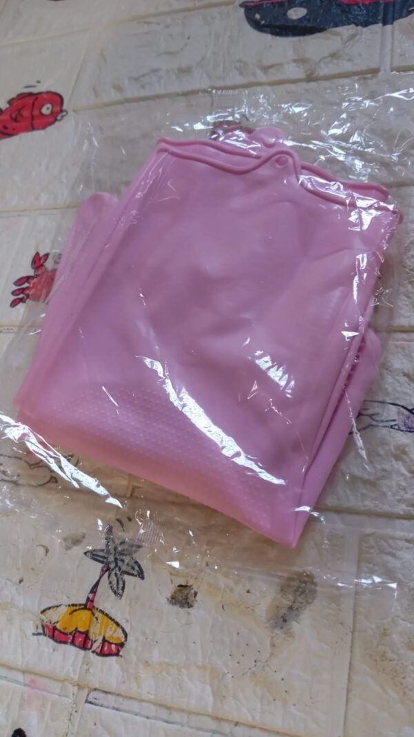 Dishwashing Gloves with Scrubber| Silicone Scrub Gloves (1 Pair , 196Gm)