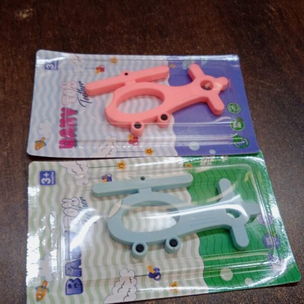 Silicone Helicopter Shape Teether for Baby (1 Pc / Mix Color)