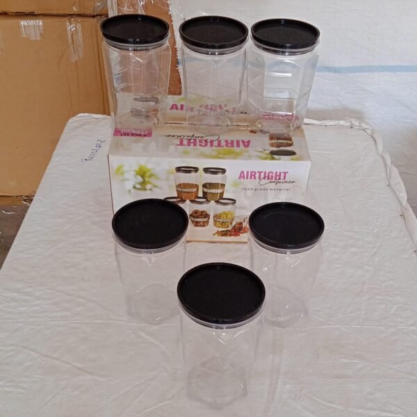 Air Tight Kitchen Storage Container (Approx - 1100Ml, Set of 6pcs)