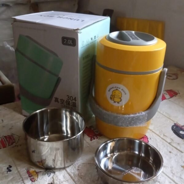 HEAVY LEAK-PROOF STAINLESS STEEL LUNCH BOX/ TIFFIN BOX, 2 COMPARTMENT