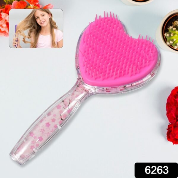 Heart Shape Hair Brush Massage Shower Comb (1 Pc), Hair accessories